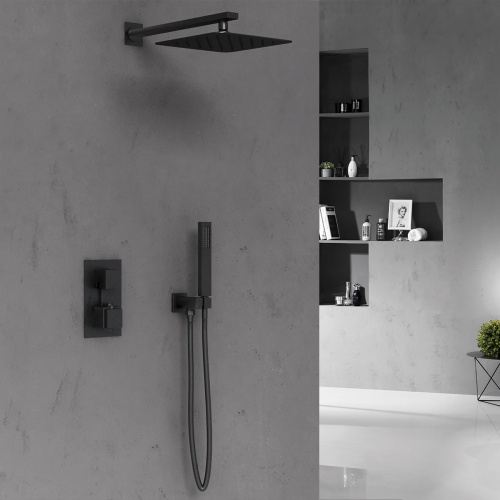 Душевая система Vincea VSFW-102TMB встраиваемая в стену с термостатом