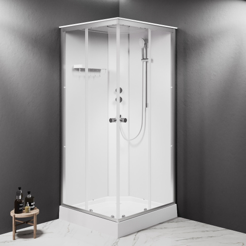 Душевая кабина Am.Pm X-Joy W94C-403-090MT 90х90 квадратная без крыши ориентация универсальная