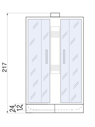 Душевая кабина River AMUR 90/24 MT (10000001439) 90х90 четверть круга с крышей ориентация универсальная - фото 2