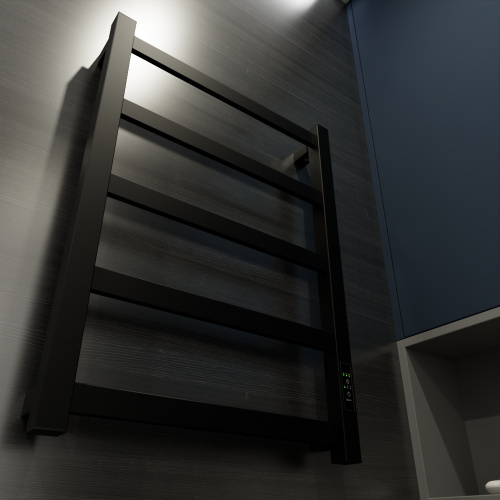 Полотенцесушитель Маргроид Вид 81-10 профильный 8110p-6040-1081-9005R 43х61 электрический черный матовый - фото 3