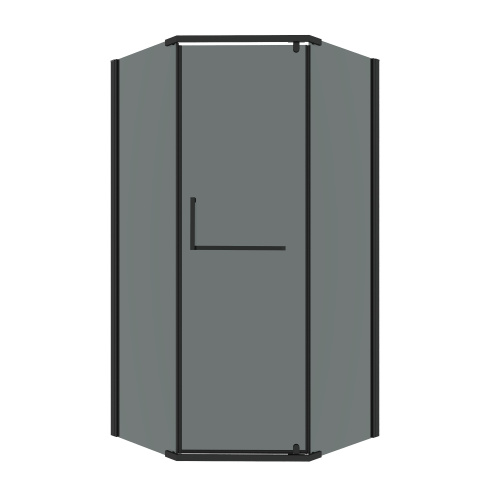 Душевой уголок Grossman Pragma 302.K33.03.1010.21.10 100х100 стекло тонированное профиль черный матовый без поддона