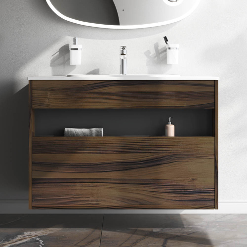 Тумба под раковину Am.Pm Func M8FFUX1001OF 101х49х70 подвесная цвет темное дерево