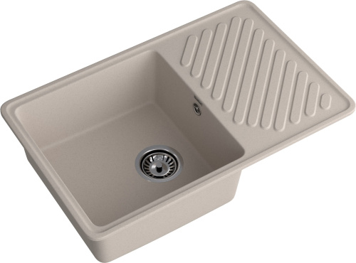 Кухонная мойка Granfest Quarz 52 песочный 75х48 цвет бежевый поверхность матовая - фото 2