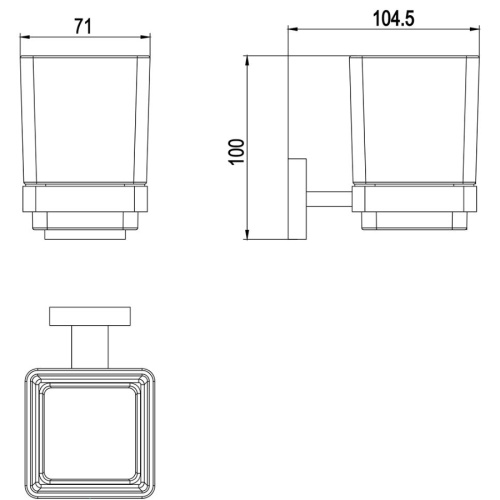 Стакан для зубных щеток Timo Selene 17033/17 - фото 2