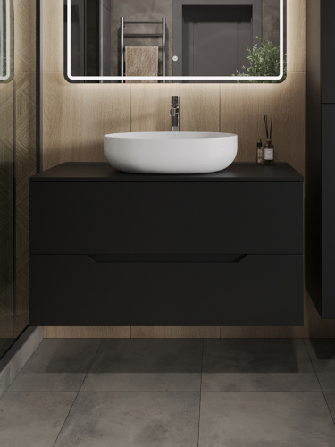 Тумба с раковиной Orange Line Li-100TubMDF+B05-520W 101х46х68 - фото 3