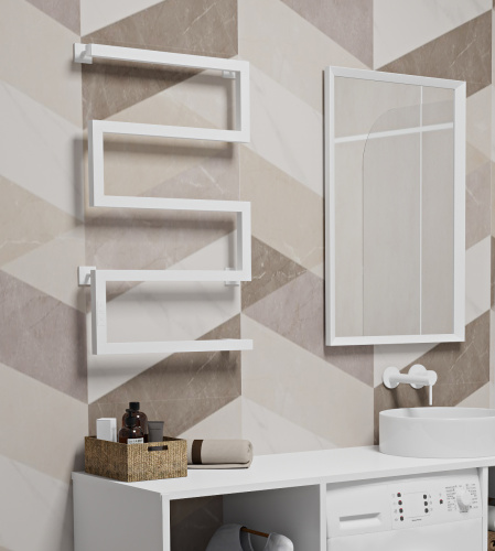 Полотенцесушитель Indigo Sparta DGS80-50WMRt 50х83 электрический белый матовый - фото 2