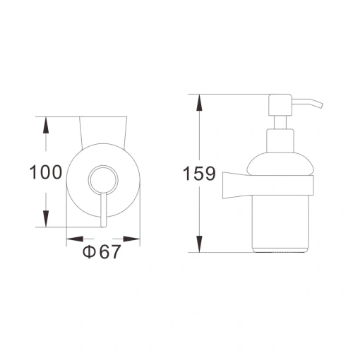 Дозатор для жидкого мыла Shevanik SG57H SG5744H - фото 3