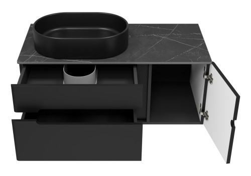 Тумба под раковину Misty Роял П-Роя-01100-021П2Я 99х49х40 подвесная - фото 3