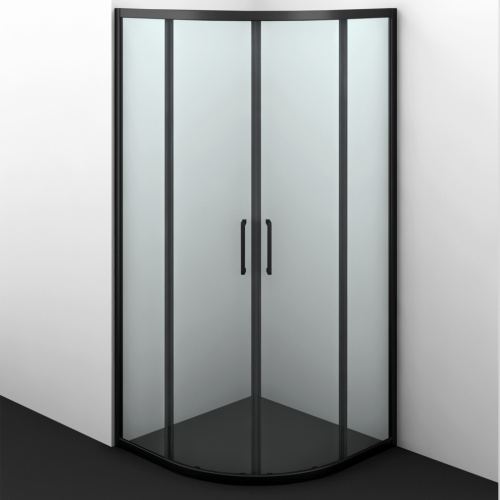 Душевой уголок Wasserkraft Dill 61S 61S01 90х90 стекло прозрачное профиль черный без поддона - фото 3