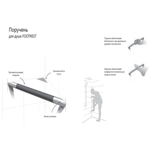 Поручень для душа Langberger Accessories 71155 - фото 3