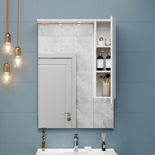 Зеркало-шкаф Onika Моника 207507 75х17х106 подвесной цвет белый - фото 2