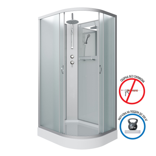 Душевая кабина Niagara Classic 33121423LBKT 120х80 асимметричная без крыши ориентация левая - фото 2