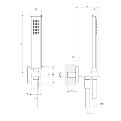 Гигиенический душ Gessi Eleganza 46123#713 латунь - фото 2
