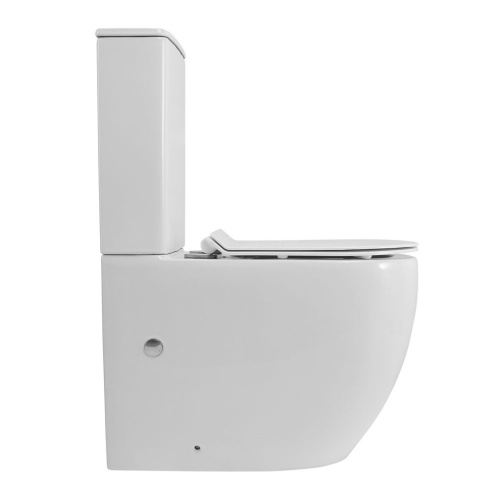 Унитаз напольный Art&Max Parma AM6089CPRVTSC белый с сиденьем микролифт смыв торнадо - фото 3