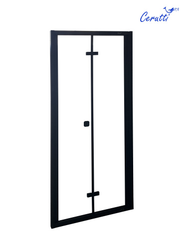Душевая дверь Cerutti SPA BELLA D91B 90х195 стекло прозрачное профиль черный