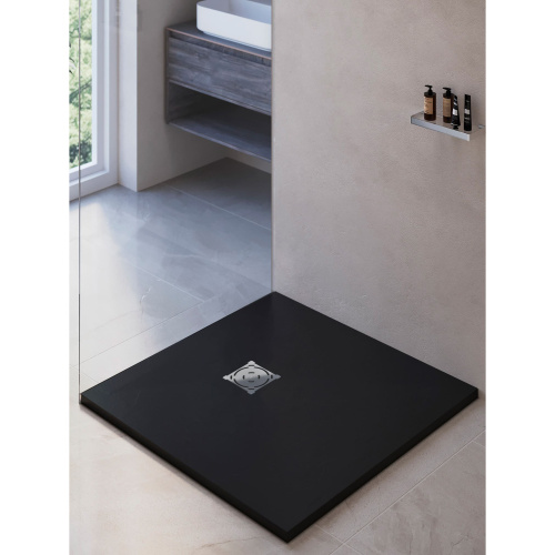 Душевой поддон RGW Stone Tray 16152099-02 90х90 искусственный камень серый без ножек - фото 4