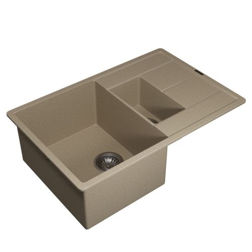 Кухонная мойка Uperwood Quartz Premium UPD-05 3910202117 80х50 цвет бежевый поверхность матовая - фото 2