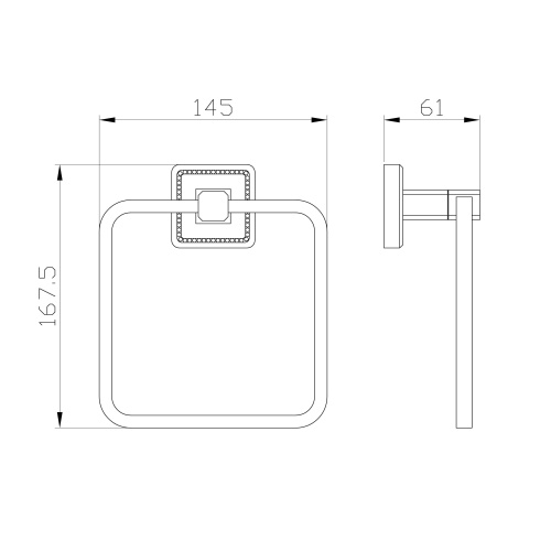 Полотенцедержатель (кольцо) Wonzon & Woghand Roma WW-7213 - фото 2