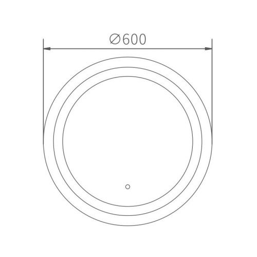 Зеркало с подсветкой Haiba HB662 60х60 цвет серебристый - фото 3