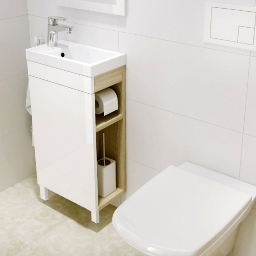 Раковина из сантехнического фарфора Taliente P-UM-COM40/1 40х22 накладная цвет белый - фото 4