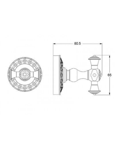 Крючок Bronze de Luxe WINDSOR K25205 - фото 3