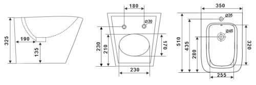 Биде Timo SOLI TK-304MB подвесное - фото 2