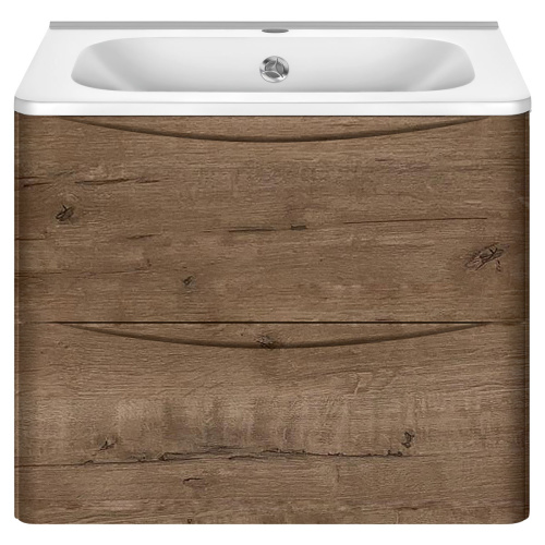 Тумба под раковину Vincea Paola VMC-2P600VO 59х47х50 подвесная цвет коричневый - фото 4