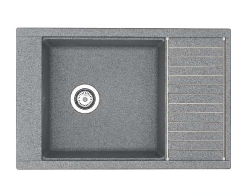 Кухонная мойка Aquaton Делия 1A715132DE230 78х51 цвет серый поверхность матовая
