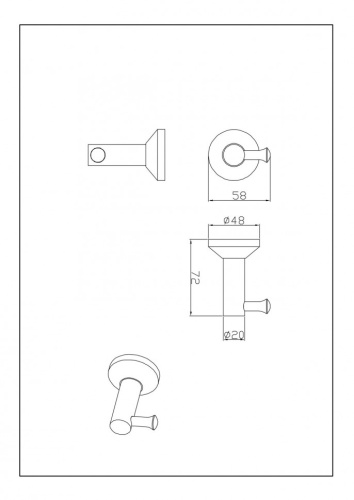 Крючок CeramaLux Fleur 78301 - фото 2