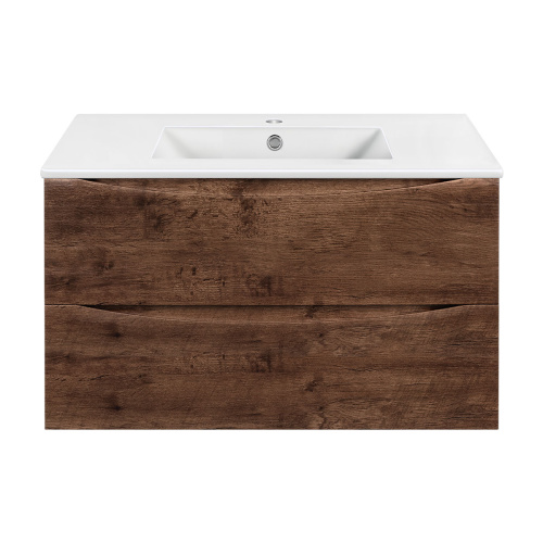Тумба под раковину Vincea Mia VMC-2MC900RW 91х50х46 подвесная цвет коричневый - фото 3