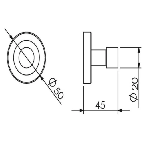 Крючок одинарный Langberger BURANO 11031A - фото 2