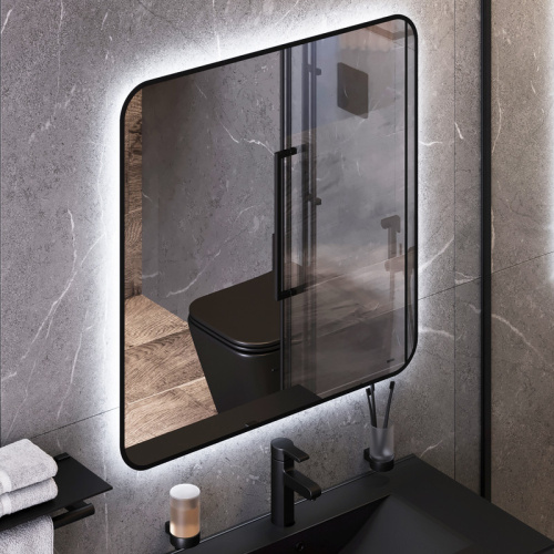 Унитаз подвесной Bond Cube F04-108 черный с сиденьем микролифт безободковый душевой смыв - фото 5