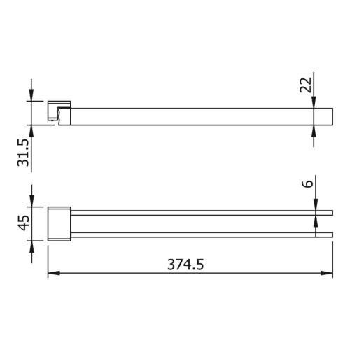 Полотенцедержатель Langberger VICO 11308A - фото 3