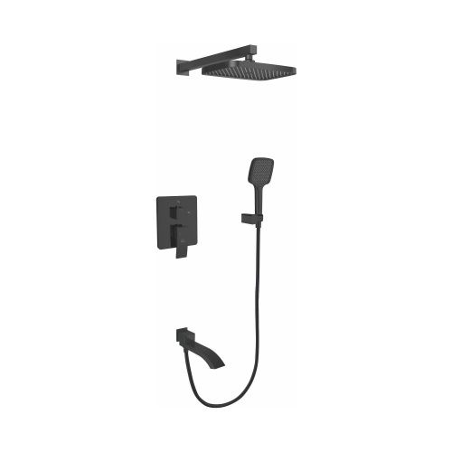 Душевая система Rose R1535H встраиваемая в стену цвет черный - фото 2