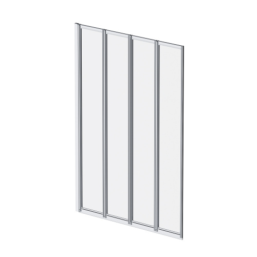 Душевая шторка на ванну Am.Pm Like W80BS-100-140CT 100х140 стекло прозрачное профиль хром глянцевый ориентация универсальная - фото 2