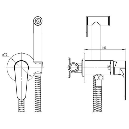 Гигиенический душ со смесителем Esko KZSMHW белый - фото 3