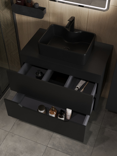 Тумба с раковиной Orange Line Li-80TubMDF+B01-475MB 81х46х68 - фото 4