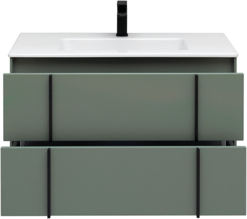 Тумба под раковину Allen Brau Reality 1.32006.CGM 90х46х50 подвесная цвет зеленый/серый - фото 5