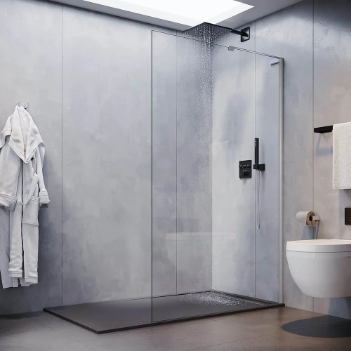 Душевая перегородка Veconi Korato KR77-70-01-C8 70х200 стекло прозрачное профиль хром глянцевый