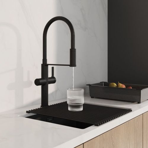 Смеситель для кухни IDDIS Ikon IKNBLFFi05 на столешницу черный - фото 3