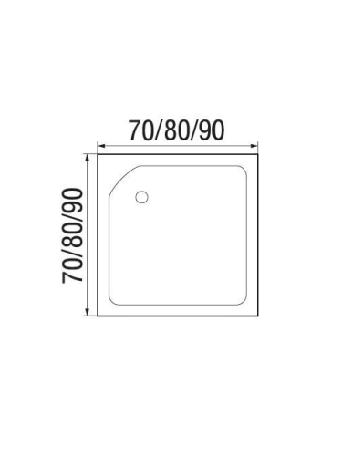 Душевой поддон WEMOR 70/24 S (10000006091) 70х70 акрил белый с каркасом - фото 2