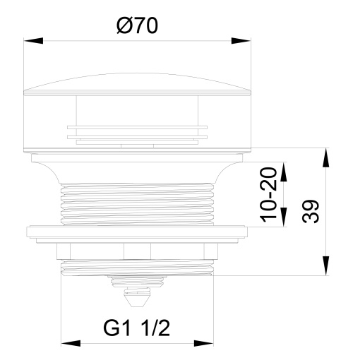 Выпуск для ванны и раковины Wonzon & Woghand WW-SS105-BN - фото 2