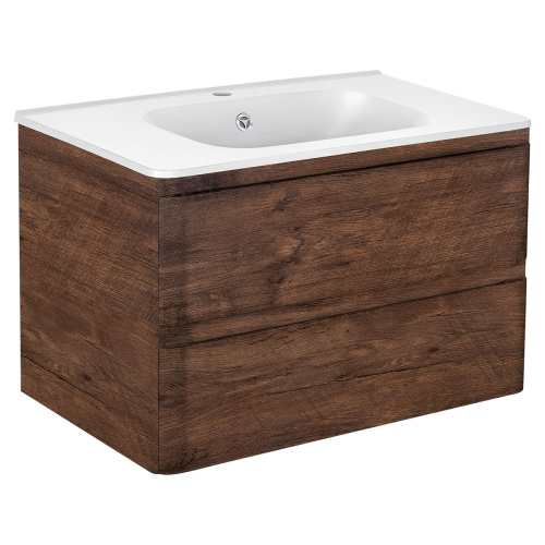 Тумба под раковину Vincea Vico VMC-2V800RW 79х47х50 подвесная цвет коричневый - фото 4