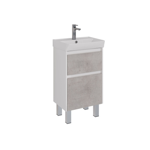 Тумба под раковину LeMark Combi LM03C50T-Beton 48х35х65 напольная/подвесная цвет бетон/белый - фото 5