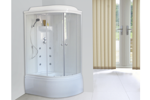 Душевая кабина Royal Bath ВК RB8120BK3-WT-L 120х80 асимметричная с крышей ориентация левая - фото 2