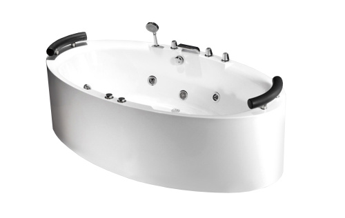 Ванна акриловая гидромассажная Frank 2018114 200х110 отдельностоящая овальная с каркасом - фото 2