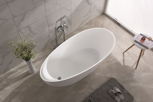 Ванна из искусственного камня Timo MARI MARI1700 170х80 отдельностоящая овальная - фото 4