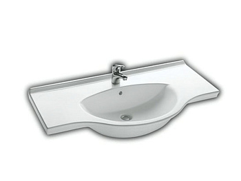 Раковина из санфаянса Hatria SOPHIE YU9001 105х50 подвесная цвет белый 1 отверстие под смеситель