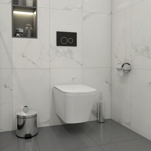 Клавиша смыва механическая Teymi Lina T70105 цвет черный/хром - фото 2