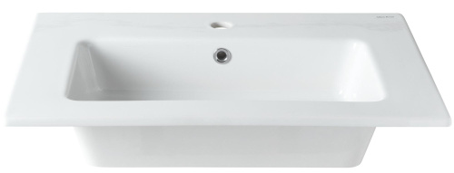 Раковина керамическая Allen Brau Fantasy 4.11011.20 72х47 полувстраиваемая цвет белый 1 отверстие под смеситель - фото 3